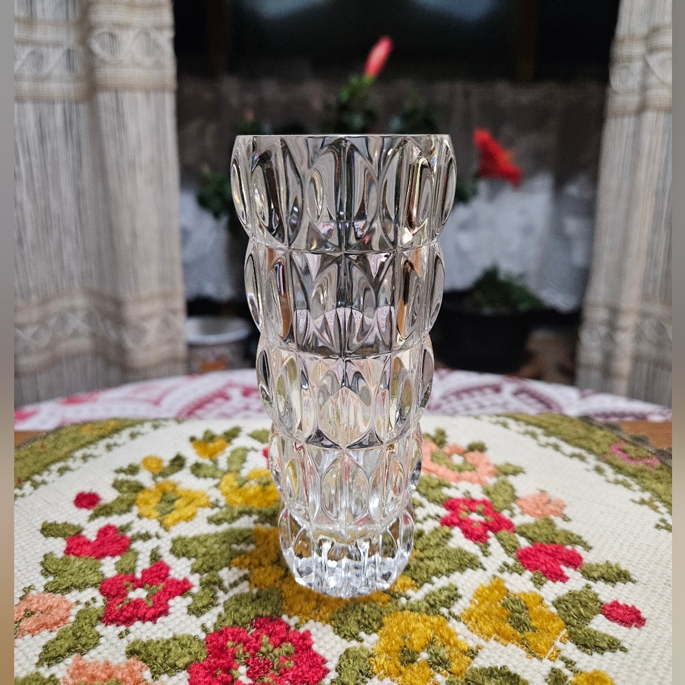 Vintage Fostoria Heavy Lead Crystal Bud Vase
